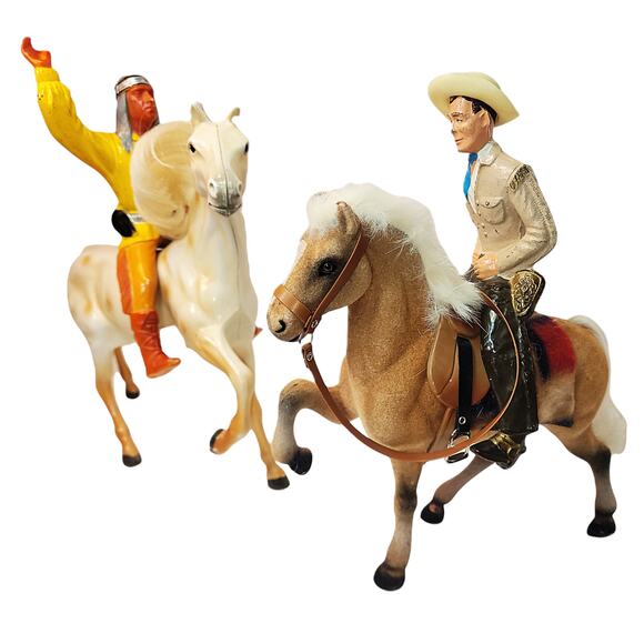 Vintage Flocked  Model Horse W/Rooted Mane & Tail ~Bridle & Saddle - Picture 8 of 13
